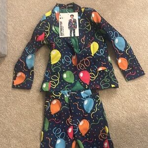 Vibrant Balloon Print Kids Suit